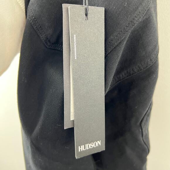 HUDSON Black 27 Denim Jeans Cotton Mid Rise Krista Super Skinny Regular Fit NEW - Picture 10 of 11